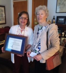 Assembly Member Lupardo's award was presented by NYSHA's Linda Rydant and Sue McDonough (not shown).